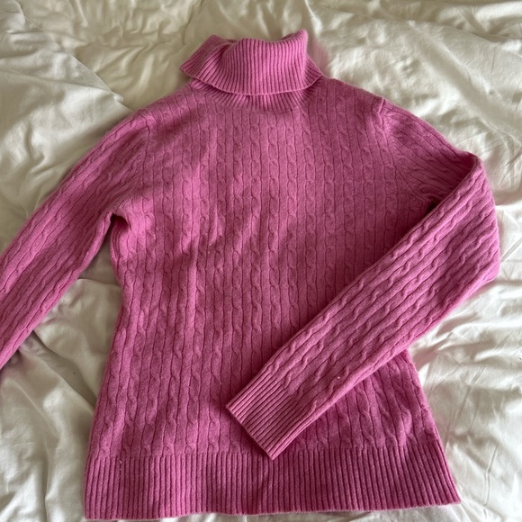 Tweeds Sweaters - Tweeds 100% Cashmere Petal Pink  Turtleneck Sweater